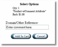 Text Entry Product Attribute