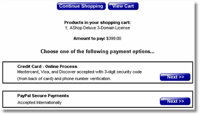 Select Payment Option