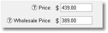Separate pricing for retail and wholesale shopping cart catalogs.