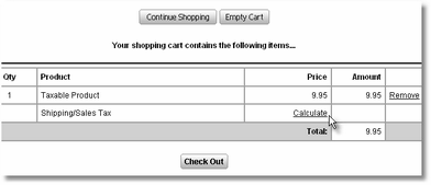 view cart - tax information requested
